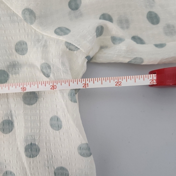 Mine Cream Polka Dot Women's Top, Size Small - Picture 7 of 8